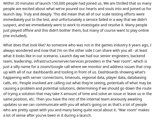 Reddit screenshot describing Last Epoch launch issues